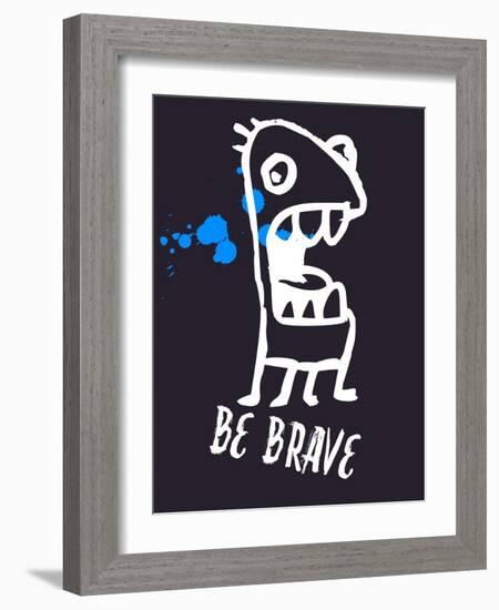 Be Brave 2-Lina Lu-Framed Art Print