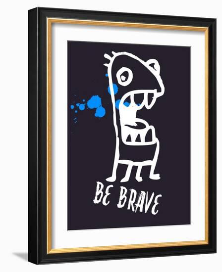 Be Brave 2-Lina Lu-Framed Art Print