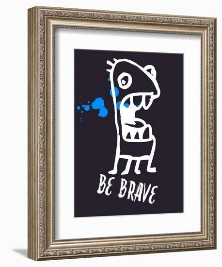 Be Brave 2-Lina Lu-Framed Art Print