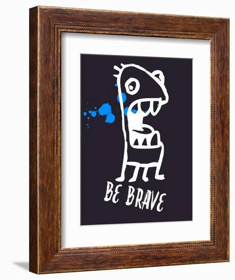 Be Brave 2-Lina Lu-Framed Art Print