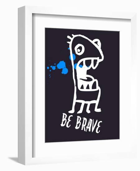 Be Brave 2-Lina Lu-Framed Art Print