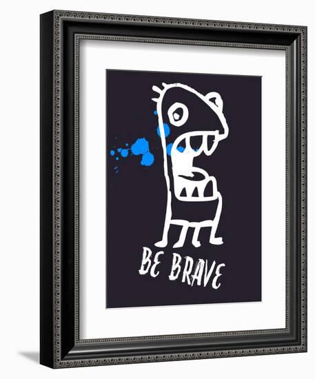 Be Brave 2-Lina Lu-Framed Art Print