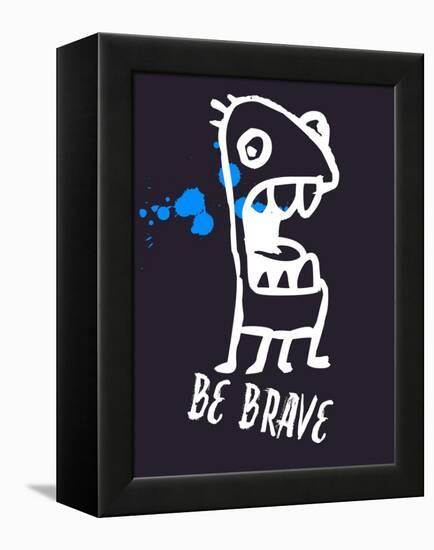 Be Brave 2-Lina Lu-Framed Stretched Canvas