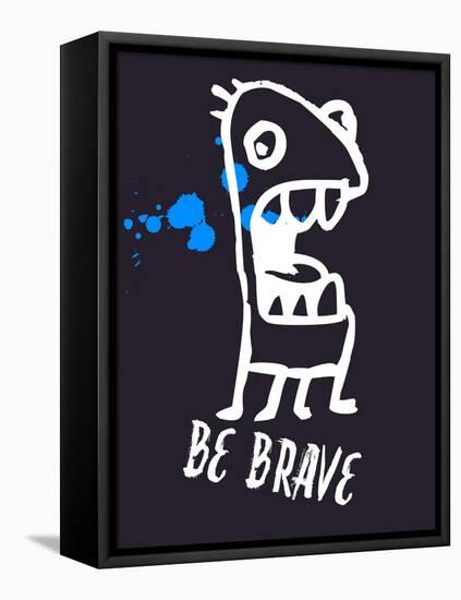 Be Brave 2-Lina Lu-Framed Stretched Canvas