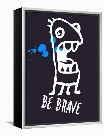 Be Brave 2-Lina Lu-Framed Stretched Canvas