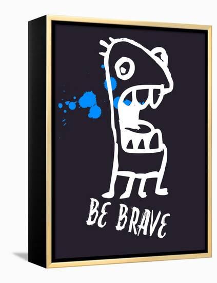 Be Brave 2-Lina Lu-Framed Stretched Canvas