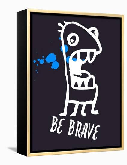 Be Brave 2-Lina Lu-Framed Stretched Canvas