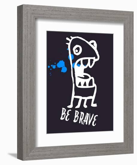 Be Brave 2-Lina Lu-Framed Premium Giclee Print