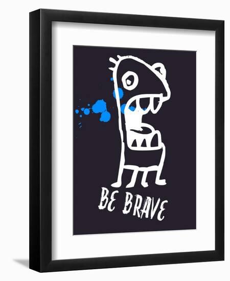 Be Brave 2-Lina Lu-Framed Premium Giclee Print