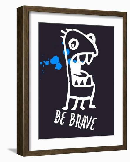 Be Brave 2-Lina Lu-Framed Art Print