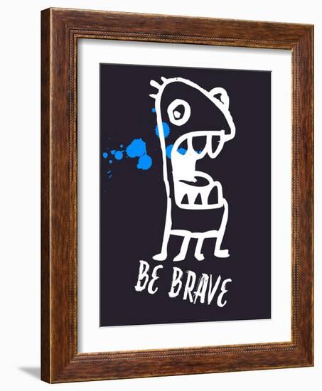 Be Brave 2-Lina Lu-Framed Art Print