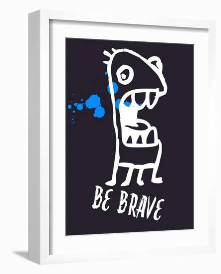 Be Brave 2-Lina Lu-Framed Art Print