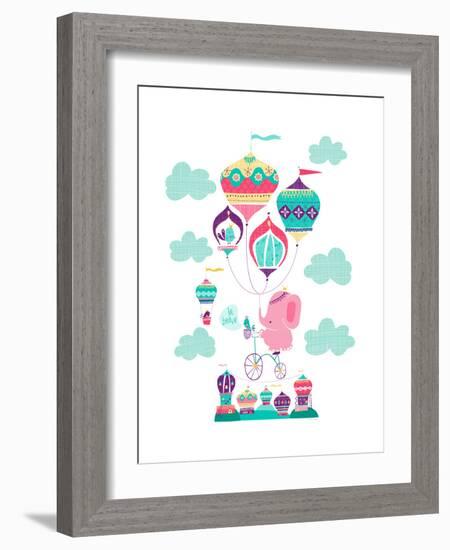 Be Brave Little Elephant-Heather Rosas-Framed Art Print