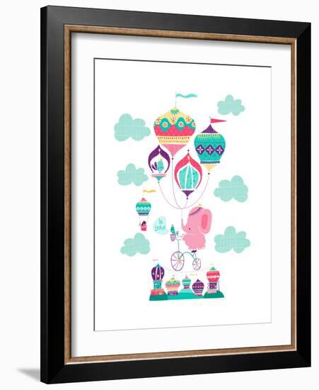 Be Brave Little Elephant-Heather Rosas-Framed Art Print