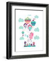 Be Brave Little Elephant-Heather Rosas-Framed Art Print