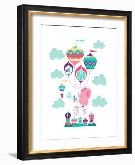 Be Brave Little Elephant-Heather Rosas-Framed Art Print