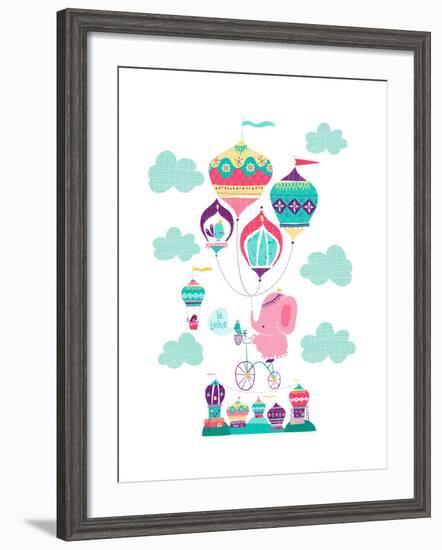 Be Brave Little Elephant-Heather Rosas-Framed Art Print