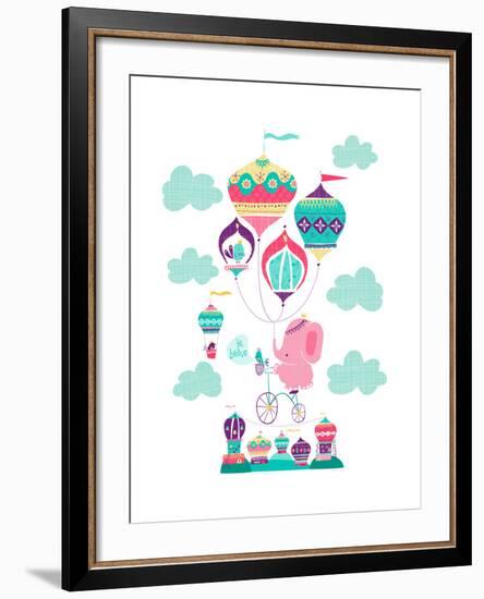 Be Brave Little Elephant-Heather Rosas-Framed Art Print