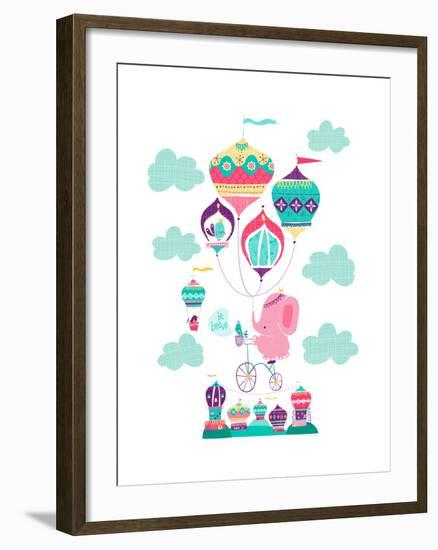 Be Brave Little Elephant-Heather Rosas-Framed Art Print