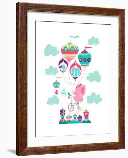 Be Brave Little Elephant-Heather Rosas-Framed Art Print