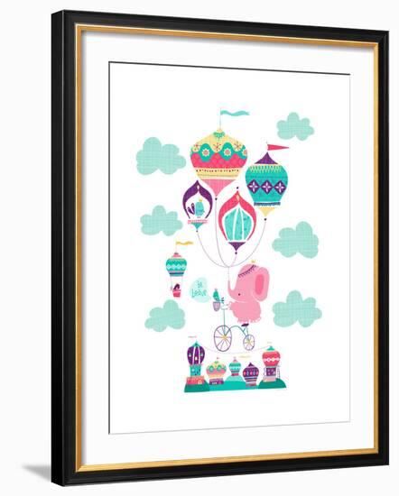 Be Brave Little Elephant-Heather Rosas-Framed Art Print