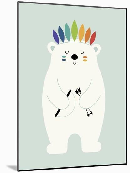 Be Brave Polar-Andy Westface-Mounted Giclee Print