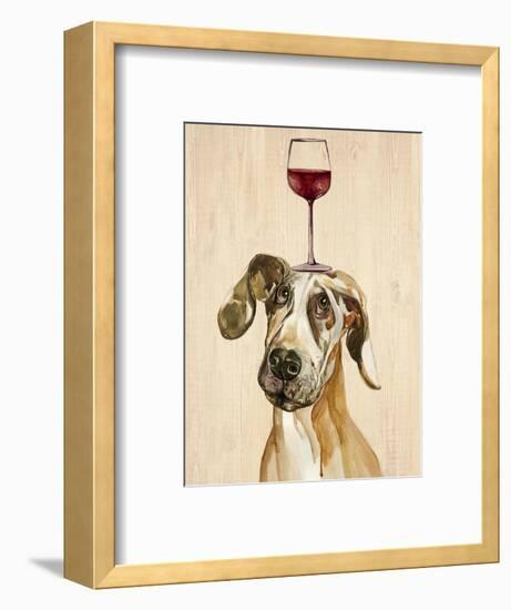 Be Careful Of The Glass of Wine-Jin Jing-Framed Art Print