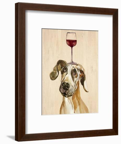Be Careful Of The Glass of Wine-Jin Jing-Framed Art Print