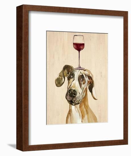 Be Careful Of The Glass of Wine-Jin Jing-Framed Art Print