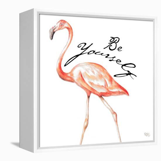 Be Different Flamingo II-Tiffany Hakimipour-Framed Stretched Canvas