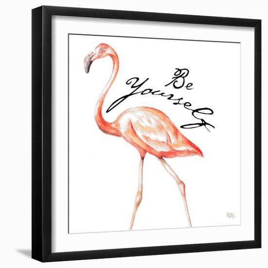 Be Different Flamingo II-Tiffany Hakimipour-Framed Art Print