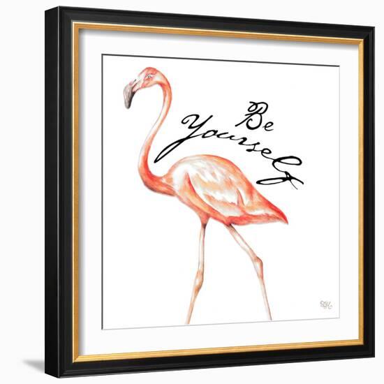 Be Different Flamingo II-Tiffany Hakimipour-Framed Art Print