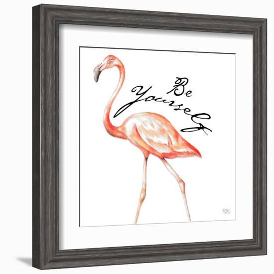 Be Different Flamingo II-Tiffany Hakimipour-Framed Art Print