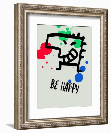 Be Happy 1-Lina Lu-Framed Premium Giclee Print