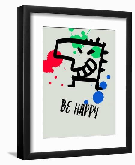 Be Happy 1-Lina Lu-Framed Premium Giclee Print