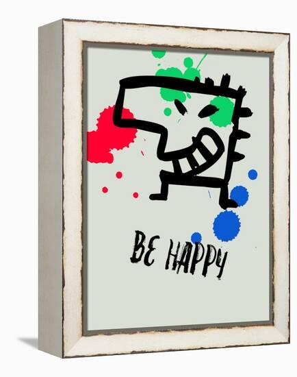 Be Happy 1-Lina Lu-Framed Stretched Canvas