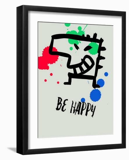 Be Happy 1-Lina Lu-Framed Art Print