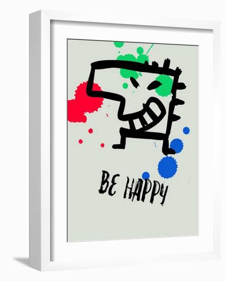 Be Happy 1-Lina Lu-Framed Art Print