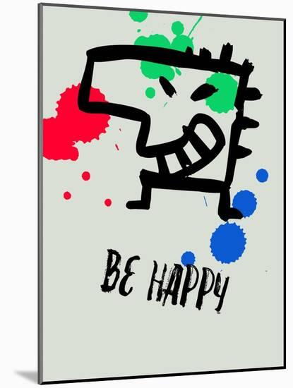 Be Happy 1-Lina Lu-Mounted Art Print