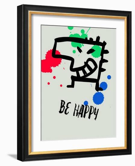 Be Happy 1-Lina Lu-Framed Art Print