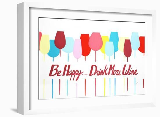 Be Happy Drink More Wine-Edmunds Edmunds-Framed Giclee Print