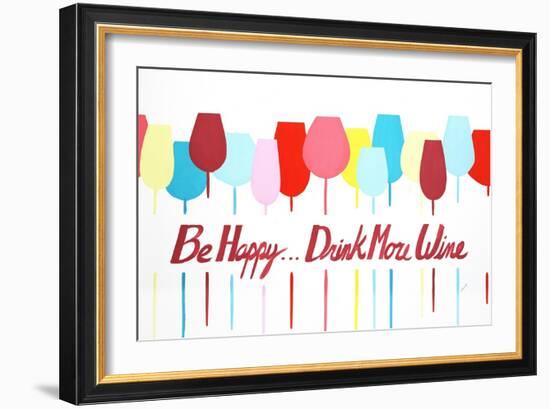 Be Happy Drink More Wine-Edmunds Edmunds-Framed Giclee Print