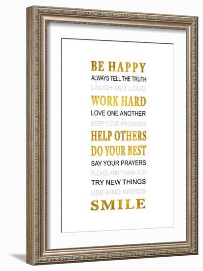 Be Happy-Jace Grey-Framed Art Print