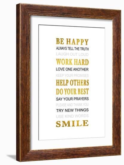 Be Happy-Jace Grey-Framed Art Print