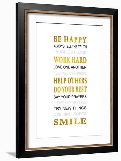 Be Happy-Jace Grey-Framed Art Print