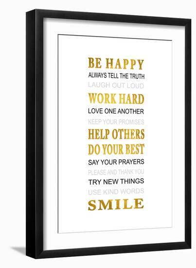 Be Happy-Jace Grey-Framed Art Print