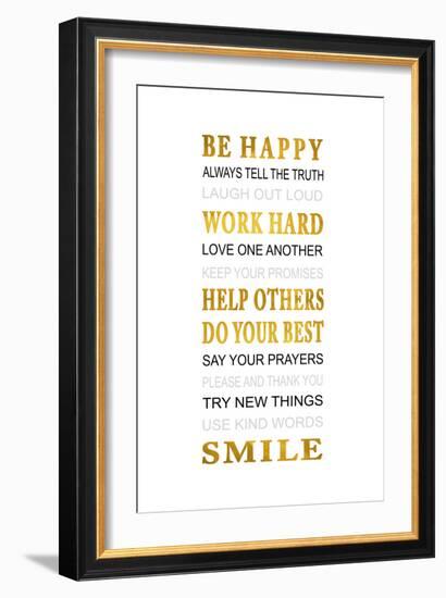 Be Happy-Jace Grey-Framed Art Print