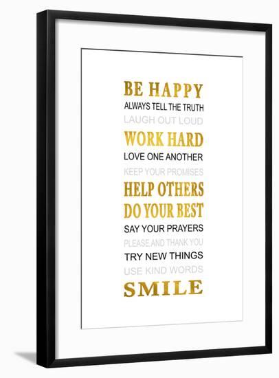 Be Happy-Jace Grey-Framed Art Print