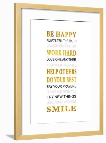 Be Happy-Jace Grey-Framed Art Print