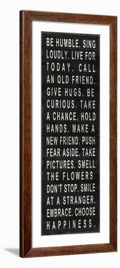 Be Humble (Use Kind Words)-null-Framed Art Print